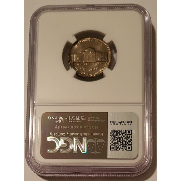 1953 Jefferson Nickel MS64 NGC Toning - Picture 2 of 4